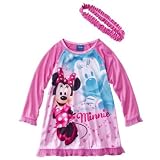 Minnie Mouse Toddler Girls Nightgown With Matching Headband (5T)