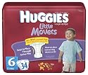 Huggies Supreme Little Movers Diapers, Size 6, 34-Count (Pack of 2)