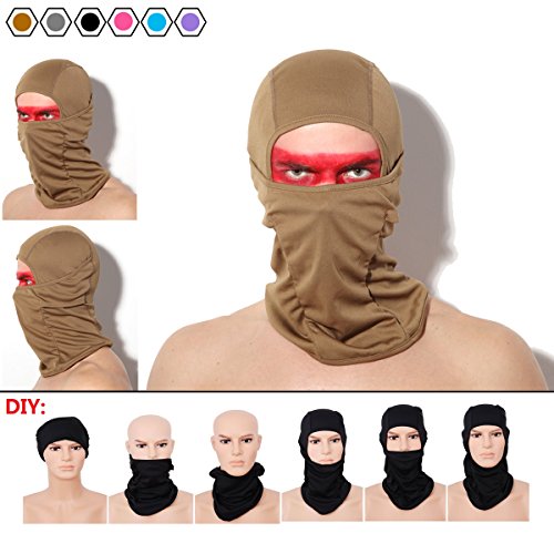LEAGY Uniquely Versatile It Can Be Worn in up to 6 Different Ways for Protection, Comfort & Fun.Multi-purpose Sports Balaclava, Uv Protection Protects From Wind, Snow, Sun, Dust (Sand)