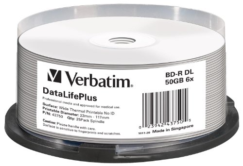 Verbatim Blue-ray Rohlinge (6x Speed, 50GB, 25er Spindel) Preisvergleich