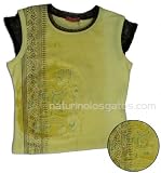 Pampolina Yellow Embroidered Cotton T-Shirt