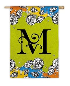 Gablecrest Monogram Silk Reflections Regular Size Flag - M