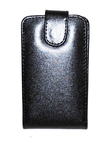 Premium Black Leather Folio Flip Case with 2 Card Slots + Screen Protector for Apple Ipod Touch Itouch 2nd Generation 3rd Generation 2nd Gen 3rd Gen 8Gb 16GB 32Gb