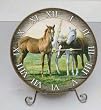 Artworks Home Accents~ Yearlings (Horses) ~Wood WALL CLOCK~country home d?cor...