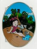 Betty Boop Stained Glass Art Jack and Jill Nursery Rhyme Wall Decor