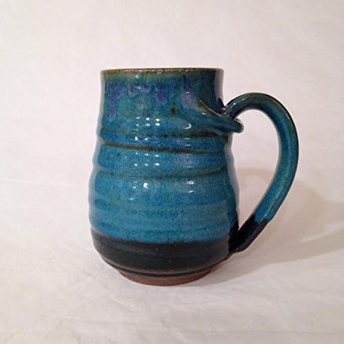 Unique Turquoise Handmade Ceramic Mug, Coffee Mug 16 OZ BTGCM3