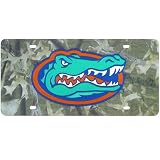 Florida Gators Camo Mirrored Logo License Plate