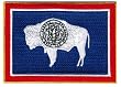 Wyoming State Flag Embroidered Patch Iron-On WY Emblem