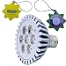 HQRP E27 Base 7 LEDs PAR30 LED Bulb Warm White for Studios / Art galleries / Cosmetic counters plus HQRP UV Chain / UV Radiation Health Tester