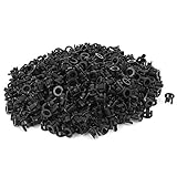 uxcell　500個入り　5mm直径　LEDランプケーシングホルダ　支持　ライトソケット　ブラック　プラスチック製　スナップ