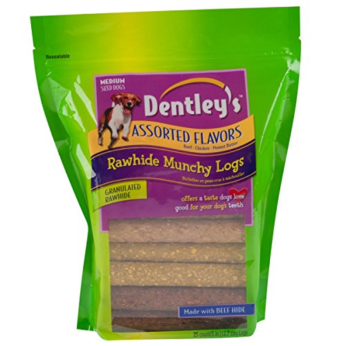 Natural Flavor Dentley's Rawhide Munchy Sticks Dentleys