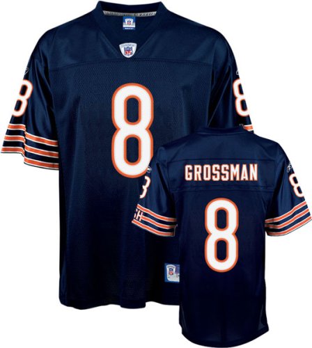Rex Grossman Reebok NFL Navy Premier Chicago Bears Jersey - X-Large