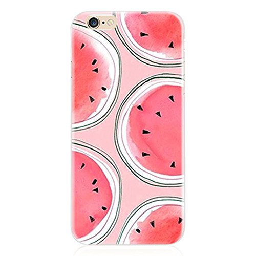iPhone 6 Plus Case,iPhone 6S Plus Case Luoke Summer Cool Fruit Pattern Solid TPU Silicone Gel Back Thin Cover Skin Soft Case for iPhone 6 Plus 6S Plus 5.5 Inch (Style 1)