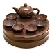 Hand Carved Brown Jade Tea Set