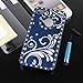 Pandamimi Deluxe Blue Chrome Bling Crystal Rhinestone Hard Case Skin Cover for Apple iPhone 4 4S 4G With 2 Pcs Screen Protector and Blue Stylus