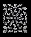 Sticker Glitter Silberblume mit Wei&szlig;