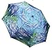 Galleria-Water Lilies Auto-Open/Close Large Portable Rain Folding Umbrella