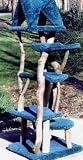 A-Frame Penthouse 5 Level Rustic Cat Tree : Color ROSE : Leg Covering SISAL ROPE ON ONE LEG : Size 2 CRADLES, 1 ROUND, 1 FLAT, 1 A-FRAME