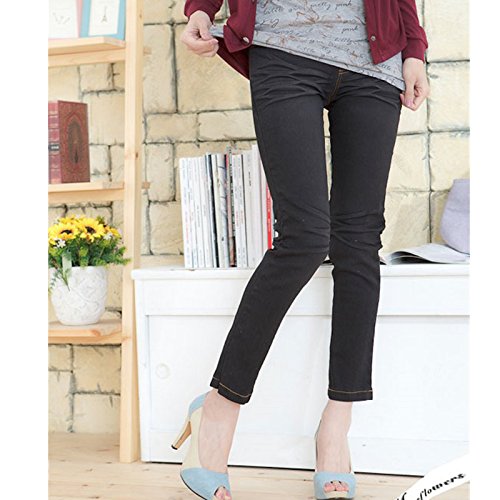 （ノーブランド品）美脚 ストレッチ ダメージ加工 デニムレギンスパンツ レディース ブラック ブルー LL 3L 4L 5L 大きいサイズ