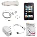 GTMax Purple Durable Rubberized Slim Fit Back Hard Cover + Rapid Car Charger + Home Charger + USB Data Cable + 3.5mm Stereo Headset + Full Front LCD Screen Protector for Apple iPod Touch 8GB 32GB 64GB 3rd 3G Generation NEWEST MODEL