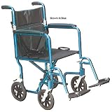 `Aluminum Transport Chair 17 Burgundy Green/Designer Fly-Wt Burgundy/Green * 17 wide * Weighs only