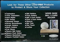 Ultra-Pro Wood Base Baseball & Card Holder