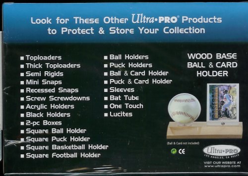 Ultra Pro Wood Base Ball and Card Holder