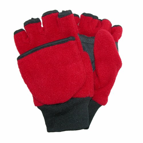 CTM Kids and Teens Fleece Convertible Fingerless Winter Mitten / Gloves
