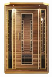 2 Person Sauna Cedar Carbon Fiber Dry Heat FAR Infrared Portable Detox