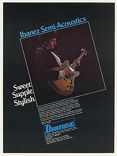 1980 Lee Ritenour Ibanez Artist Semi-Acoustic Guitar Original Print Ad (44798)