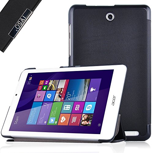 IVSO Acer Iconia Tab 8 W (W1-810) Ultra Lightweight Slim Smart Cover Case-will only fit Acer Iconia Tab 8 W (W1-810) Tablet (Black)