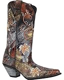 Durango Western Boots Womens 12" Crush Pull Straps 6 M Black RD3030