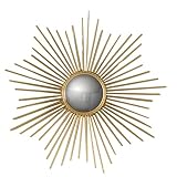 Global Views Mini Sunburst Mirror with Security Hardware