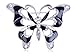 Black White Enamel Paint Crystal Rhinestone Butterfly Fashion Jewelry Pin Brooch