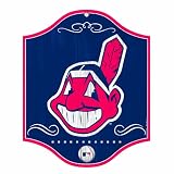 MLB Cleveland Indians 11-by-13 Wood Sign