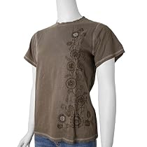 Eddie Bauer Floral Embroidered Laides Plus Size T-Shirts