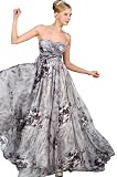 eDressit Robe de Mariage/Ceremonie/Soiree/Gala Bustier Long Mousseline de soie imprimee Gris 00107568