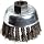 Weiler Vortex Pro Wire Cup Brush, Threaded Hole, Carbon Steel, Partial Twist Knotted