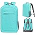 BRINCH(TM) 15.6 Inch Unisex's Daily Waterproof Backpacks Canvas Laptop Softback School College Teen Grils Boys Students Backpack For 15-15.6 Inch Laptop / Notebook Computer / MacBook / MacBook Pro (15.6 inches,Blue)