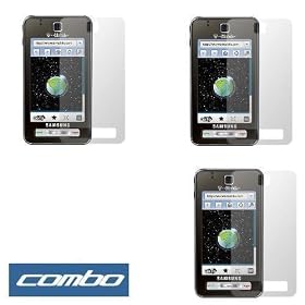 Durable Clear Reusable LCD Screen Protector - 3 Packs for T-Mobile Samsung Behold T919 Smartphone