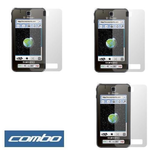 Durable Clear Reusable LCD Screen Protector - 3 Packs for T-Mobile Samsung Behold T919 Smartphone