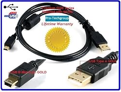 Pro-Techgroup 1.5 ft ft Premium GOLD Grade USB2.0 A to Mini B 5-pin for Digital Camera camcorder, Cell phone, PDA, MP3, Sony PSP, all portable digital devices with Mini B 5-pin
