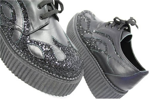 Leather Glitter Flame Creepers from N.Y.L.A.