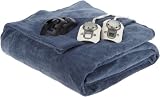 Sunbeam Camelot Dreams Microplush Queen Heated Blanket, Lagoon