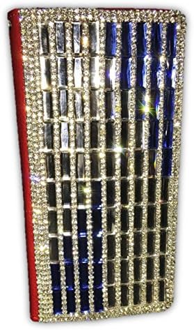 Diamond Wallet and iPhone6+ Carrying Case with Credit Card Slots (Red/ Blue and Diamond)