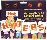 Hot Hooters Edible Warming Booby Massage Oil 4 BOTTLE GIFT SET