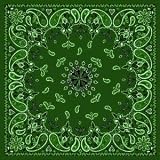 Antique Style Green Paisley Bandana
