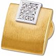Two Tone Refined Diamond Men's Cufflinks