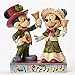 Disney Traditions by Jim Shore Christmas Mickey and Minnie Stone Resin Figurine, 6”