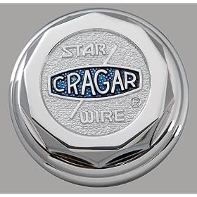 Cragar 6026115: Center Cap, Aluminum, Chrome Plated, Bolt-On, Decagon, Each